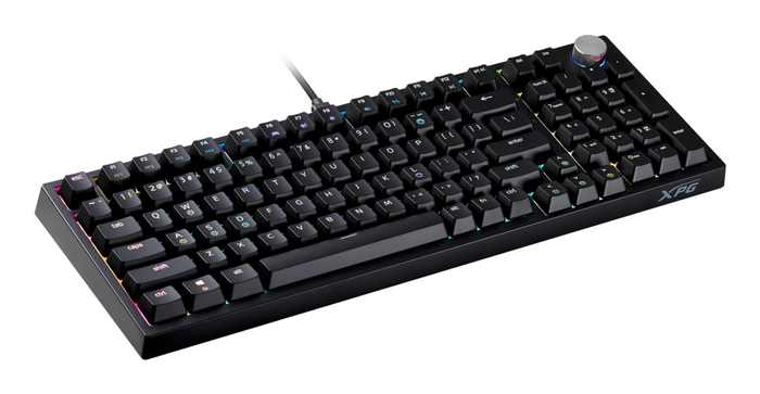 XPG Teclado Gaming Sorcerer 96% Mecánico USB Español Negro con Conmutador XPG Red y Retroiluminación RGB