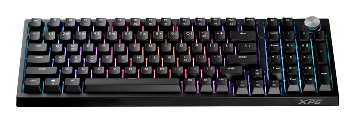 XPG Teclado Gaming Sorcerer 96% Mecánico USB Español Negro con Conmutador XPG Red y Retroiluminación RGB