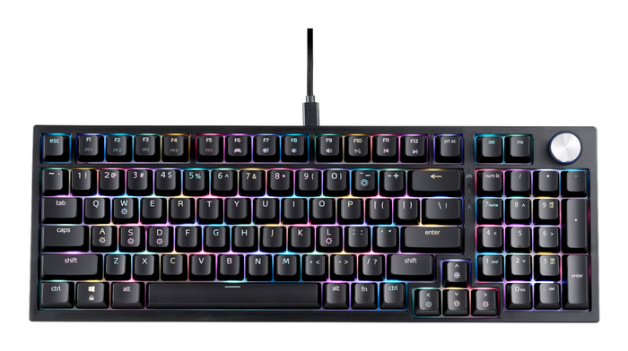 XPG Teclado Gaming Sorcerer 96% Mecánico USB Español Negro con Conmutador XPG Red y Retroiluminación RGB