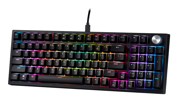 XPG Teclado Gaming Sorcerer 96% Mecánico USB Español Negro con Conmutador XPG Red y Retroiluminación RGB