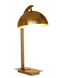 DKD Home Decor Lámpara de Sobremesa Acero Patinado Dorado