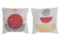 DKD Home Decor Cojin Lunar Naranja Amarillo 45 x 45 x 10 cm (4 Unidades)