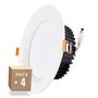 Pack 4 Downlights LED 24W 6000K IP65 Blanco Frío
