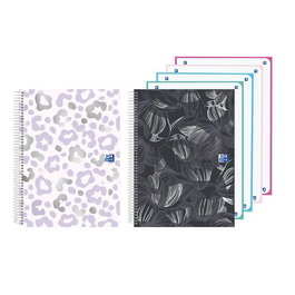 Bloc Oxford School Eu.Book 4 Dream Tech Micro.Tapa Extra A5+ 120H Cuadric.5X5 90G Surtido (2 Mod.) (Set de 5)