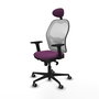 PIQUERAS Y CRESPO Silla de oficina Jorquera Morado y Blanco con mecanismo Sincro