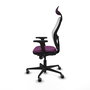 PIQUERAS Y CRESPO Silla de oficina Jorquera Morado y Blanco con mecanismo Sincro