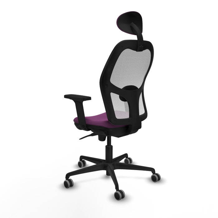 PIQUERAS Y CRESPO Silla de oficina Jorquera Morado y Blanco con mecanismo Sincro