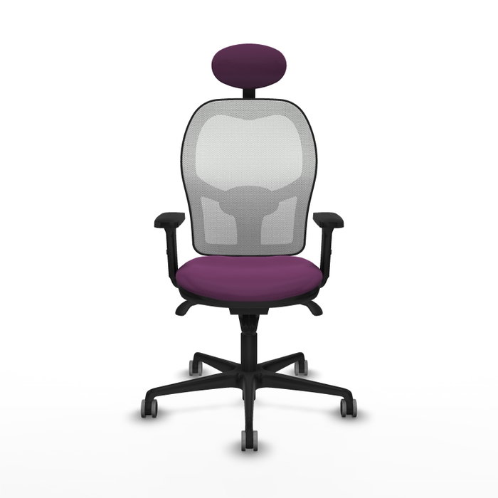 PIQUERAS Y CRESPO Silla de oficina Jorquera Morado y Blanco con mecanismo Sincro