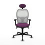 PIQUERAS Y CRESPO Silla de oficina Jorquera Morado y Blanco con mecanismo Sincro