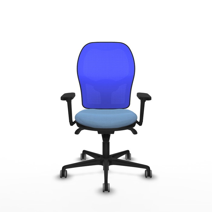 PIQUERAS Y CRESPO Silla de oficina Jorquera con mecanismo sincro, azul cielo y azul