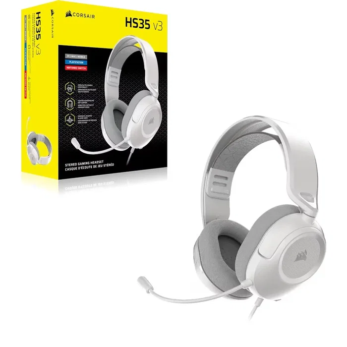 Corsair HS35 v3 Auriculares para Juegos Blanco