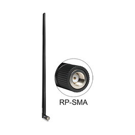 DeLOCK Antena WLAN RP-SMA 802.11 b/g/n 9 dBi Omnidireccional Articulada Negra