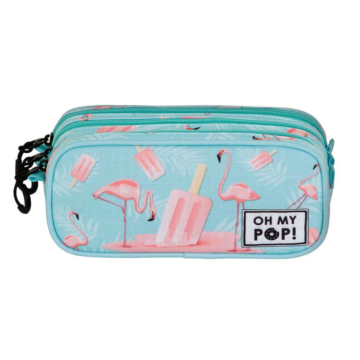 Oh My Pop Estuche Portatodo Trick FAN 2.2 Ice Flamingo Turquesa