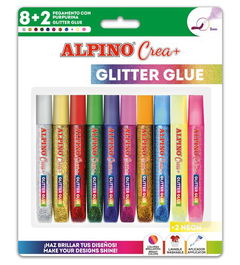 Purpurina Alpino Cola (Tubo) Juego Creativo Classic De 8+2