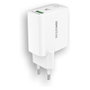 Realpower PC-20 Cargador de 20W con USB-C y USB-A Blanco