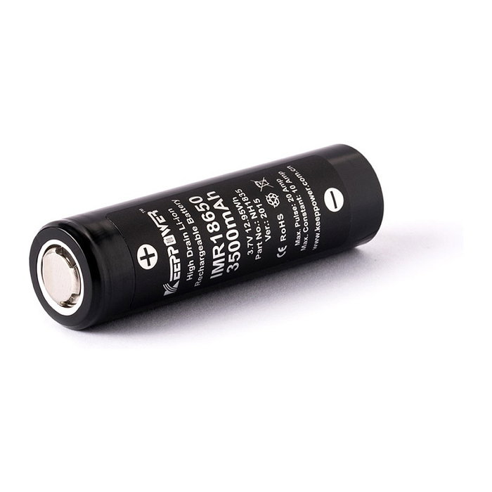 ALLNET IMR18650 Batería Recargable 18650 3.7V 3500mAh, 2 Piezas - Negro/Plata, CE RoHS
