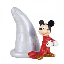 Enesco Figura Decorativa Disney 100 Aniversario Mickey y Minnie con Sombrero - Resina Pintada a Mano 12.7 cm