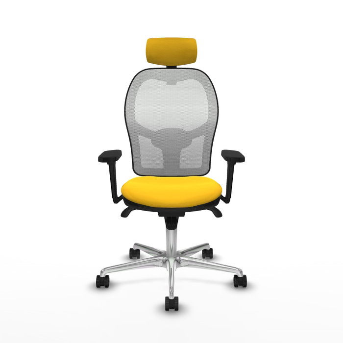 PIQUERAS Y CRESPO Silla de oficina Jorquera con mecanismo Sincro Amarillo y Blanco PIQUERAS Y CRESPO Silla de oficina Jorquera con mecanismo Sincro Amarillo y Blanco