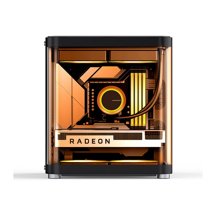 Jonsbo TK-1 2.0 Micro-ATX Gehäuse, Tempered Glass - schwarz