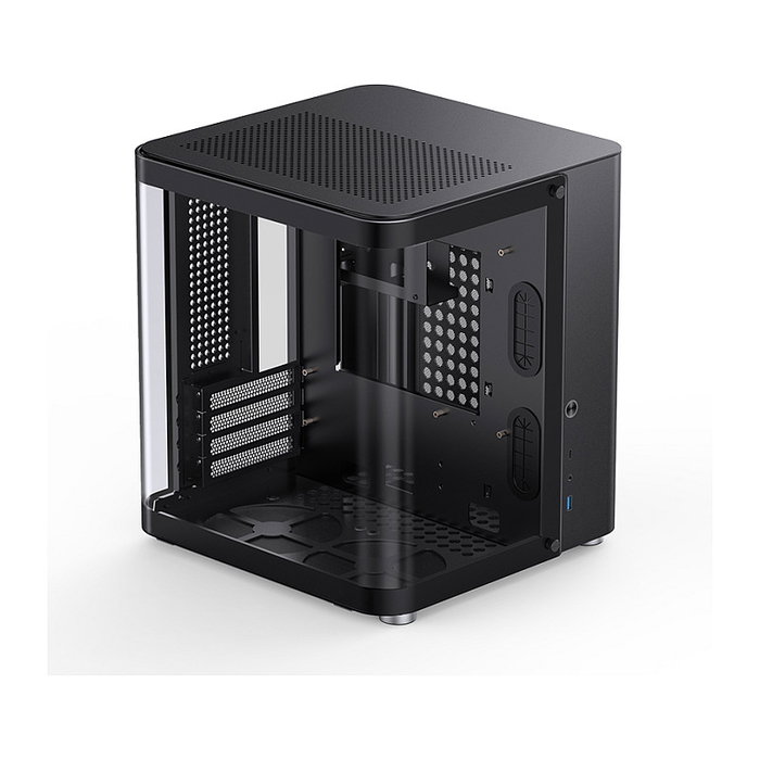 Jonsbo TK-1 2.0 Micro-ATX Gehäuse, Tempered Glass - schwarz