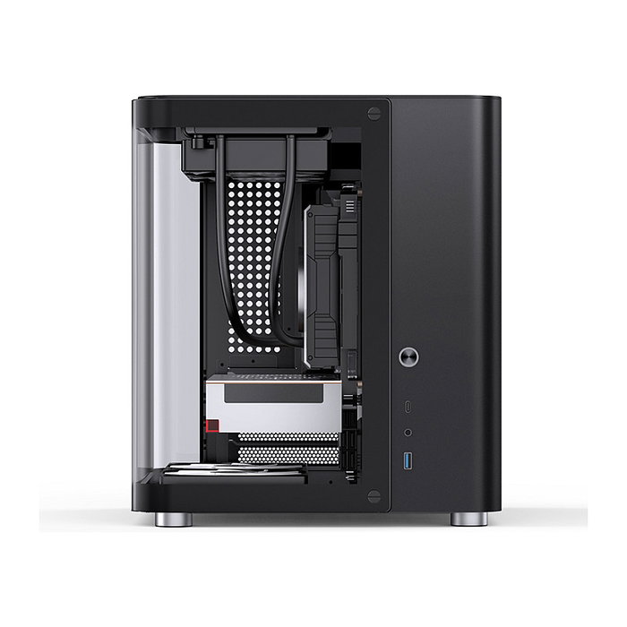 Jonsbo TK-1 2.0 Micro-ATX Gehäuse, Tempered Glass - schwarz