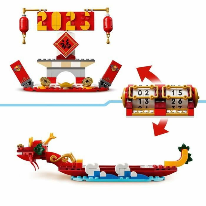 LEGO 40678 Calendario navideño: idea de juguete y regalo del Año Nuevo Lunar 2 en 1
