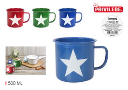 Privilege Taza Esmaltada 500ml 13 x 10 x 8.9 cm (24 Unidades)