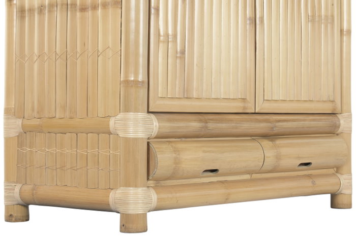 DKD Home Decor Armario Tropical Ratán Bambú Natural 120 x 60 x 180 cm DKD Home Decor Armario Tropical Ratán Bambú Natural 120 x 60 x 180 cm