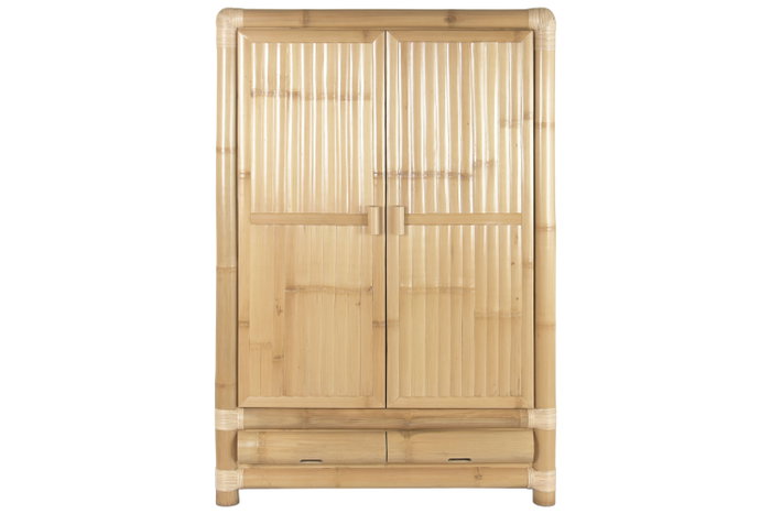DKD Home Decor Armario Tropical Ratán Bambú Natural 120 x 60 x 180 cm DKD Home Decor Armario Tropical Ratán Bambú Natural 120 x 60 x 180 cm