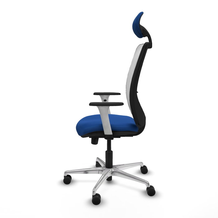 PIQUERAS Y CRESPO Silla de oficina Zulema con mecanismo Sincro/Traslack Azul y Blanco