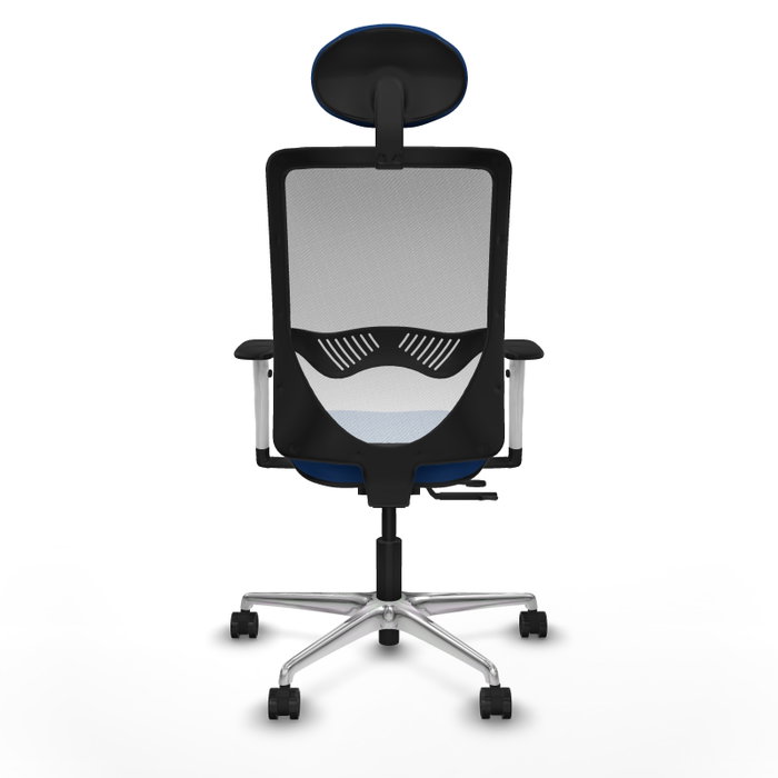 PIQUERAS Y CRESPO Silla de oficina Zulema con mecanismo Sincro/Traslack Azul y Blanco