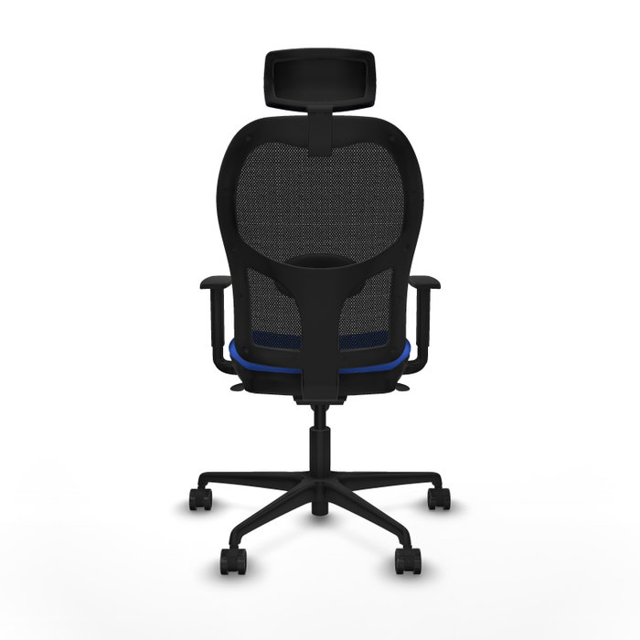 PIQUERAS Y CRESPO Silla de oficina Jorquera con mecanismo Sincro, Tela Azul y Malla Negra PIQUERAS Y CRESPO Silla de oficina Jorquera con mecanismo Sincro, Tela Azul y Malla Negra