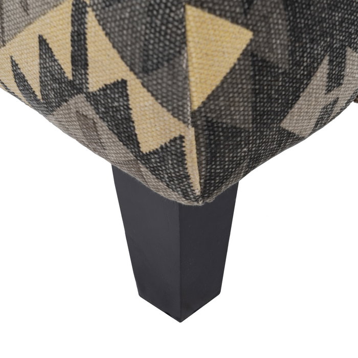 Sillón Negro-Taupe Tejido-Madera Salón 91 X 90 X 95 cm