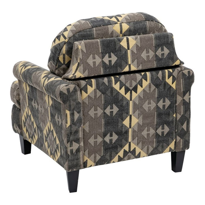 Ixia Sillón Negro-taupe en Tejido y Madera