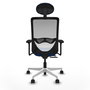 PIQUERAS Y CRESPO Silla de oficina Zulema con mecanismo Sincro/Traslack, Azul y Blanco