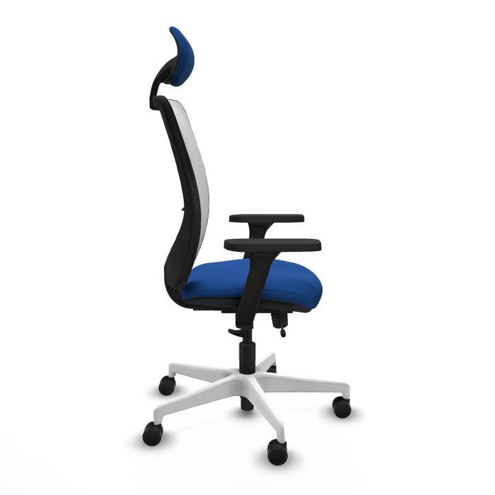 PIQUERAS Y CRESPO Silla de oficina Zulema con mecanismo Sincro/Traslack, Azul y Blanco PIQUERAS Y CRESPO Silla de oficina Zulema con mecanismo Sincro/Traslack, Azul y Blanco
