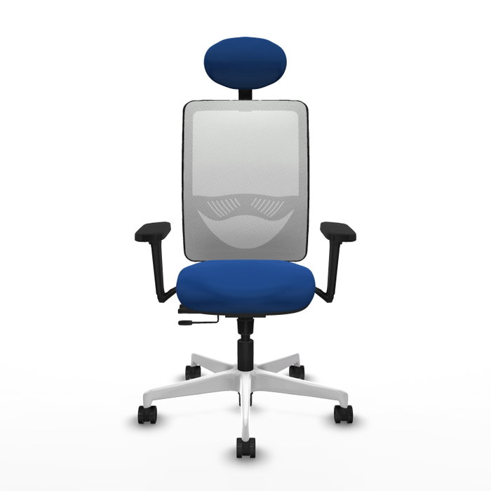 PIQUERAS Y CRESPO Silla de oficina Zulema con mecanismo Sincro/Traslack, Azul y Blanco PIQUERAS Y CRESPO Silla de oficina Zulema con mecanismo Sincro/Traslack, Azul y Blanco