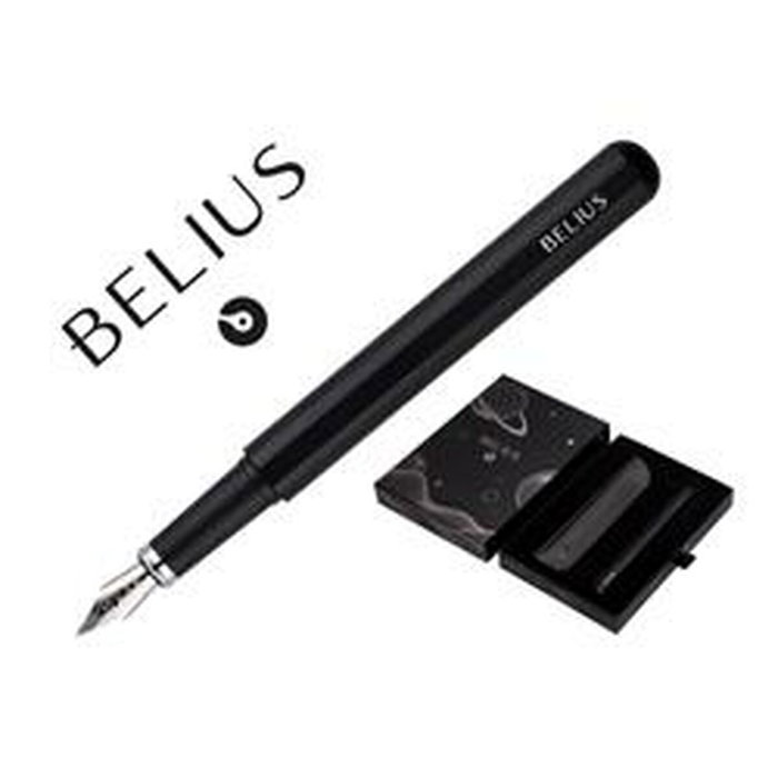 Belius Pluma Space B con funda de símilpiel, color negro y tinta azul Belius Pluma Space B con funda de símilpiel, color negro y tinta azul