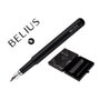 Belius Pluma Space B con funda de símilpiel, color negro y tinta azul