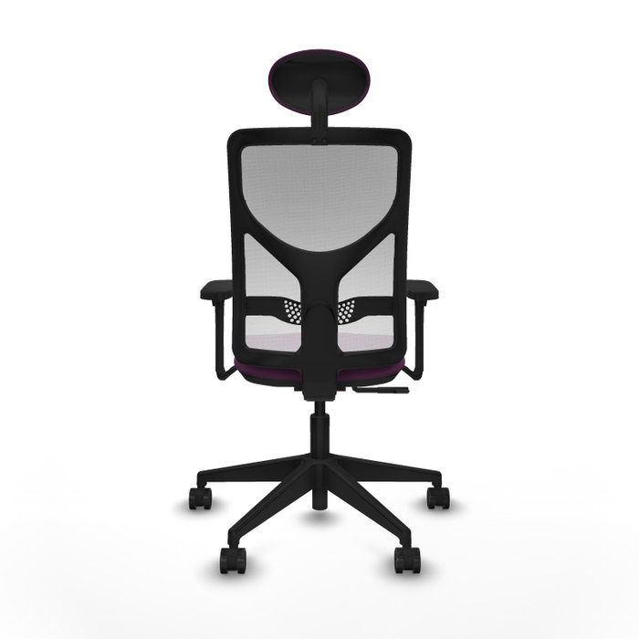 PIQUERAS Y CRESPO Silla de oficina Motilla con mecanismo Sincro, Morado y Blanco