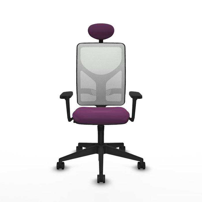 PIQUERAS Y CRESPO Silla de oficina Motilla con mecanismo Sincro, Morado y Blanco