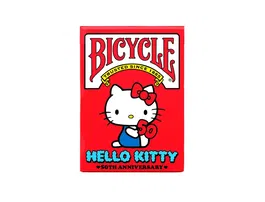 Bicycle Baraja de Cartas Hello Kitty 50 Aniversario para Poker, Magia, Cardistry y Coleccionismo