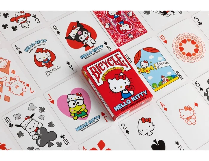 Fournier Baraja de cartas Bicycle Hello Kitty 50 Aniversario