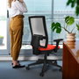 PIQUERAS Y CRESPO Silla de oficina Horna Verde botella con mecanismo Sincro