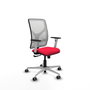 PIQUERAS Y CRESPO Silla de oficina Motilla con mecanismo Sincro, Rojo y Blanco