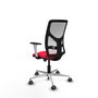 PIQUERAS Y CRESPO Silla de oficina Motilla con mecanismo Sincro, Rojo y Blanco