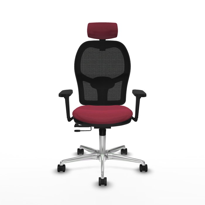 PIQUERAS Y CRESPO Silla de oficina Jorquera Granate y Negro con mecanismo Sincro/Traslack