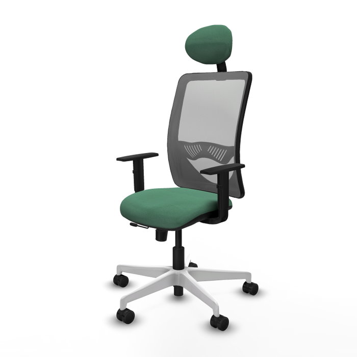 PIQUERAS Y CRESPO Silla de oficina Zulema con mecanismo Sincro/Traslack Verde esmeralda y Gris PIQUERAS Y CRESPO Silla de oficina Zulema con mecanismo Sincro/Traslack Verde esmeralda y Gris