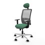 PIQUERAS Y CRESPO Silla de oficina Zulema con mecanismo Sincro/Traslack Verde esmeralda y Gris