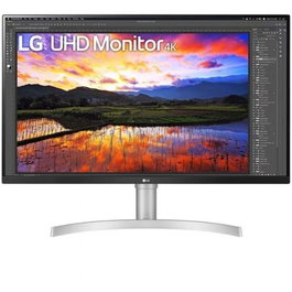 LG Monitor 32 Pulgadas UltraFine 4K UHD 32UN650K-W / 32UN650K-W.AEU IPS HDR 10 Color Silver/Black